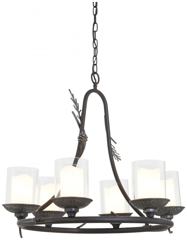 PONDEROSA RIDGE - 6 LIGHT CHANDELIER
