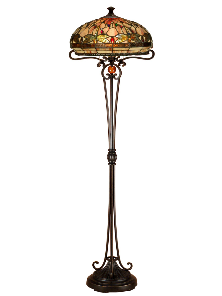 Briar Dragonfly Tiffany Floor Lamp