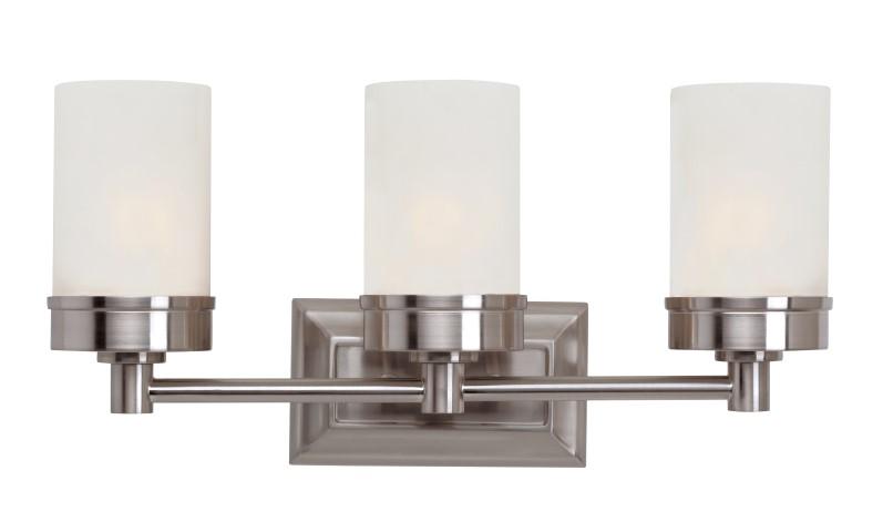 3LT-BATH BAR-BRUSHED NICKEL-WH