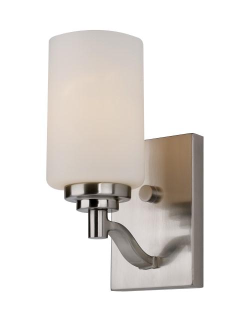 1LT WALL SCONCE-DOUBLE DISK-BN