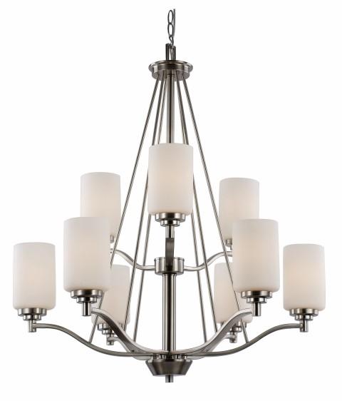 9LT CHANDELIER-DOUBLE DISK-BN-
