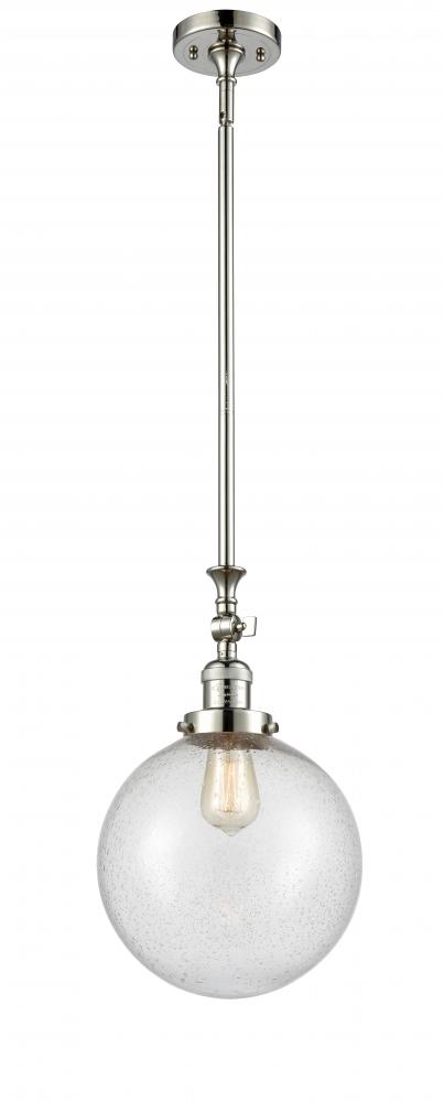 Beacon - 1 Light - 10 inch - Polished Nickel - Stem Hung - Adjustable Mini Pendant