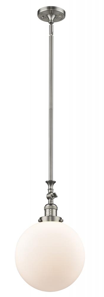 Beacon - 1 Light - 10 inch - Brushed Satin Nickel - Stem Hung - Adjustable Mini Pendant