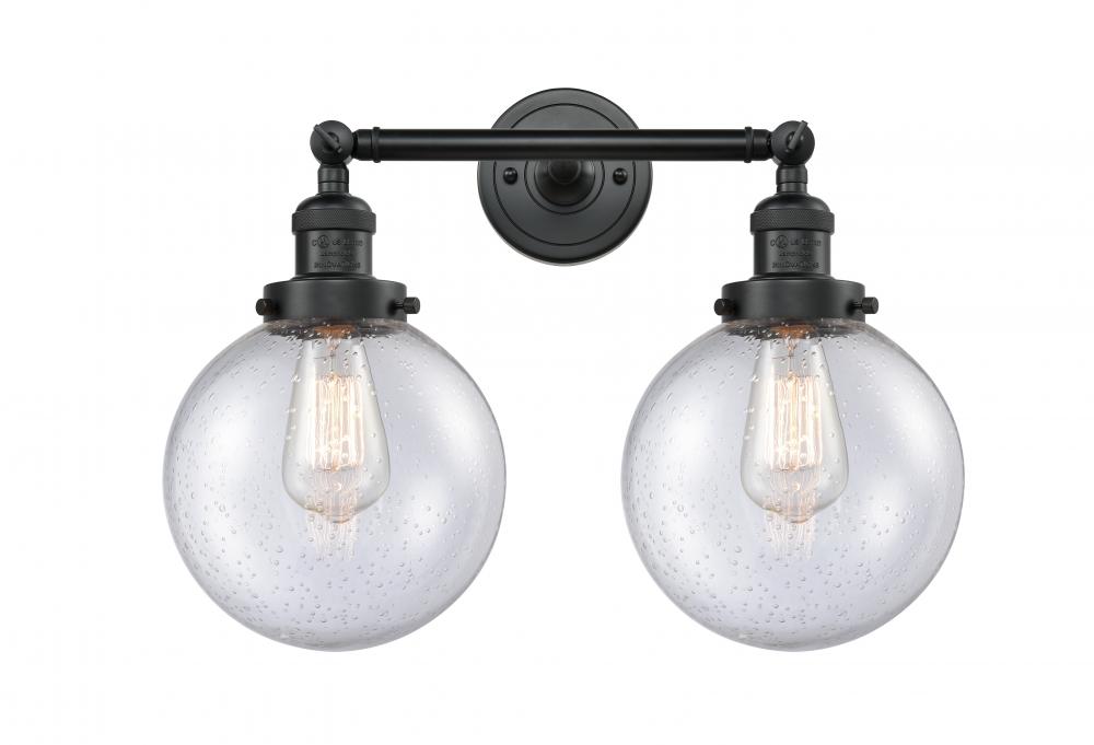 Beacon - 2 Light - 19 inch - Matte Black - Adjustable Bath Vanity Light