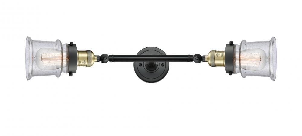 Canton - 2 Light - 6 inch - Black Antique Brass - Adjustable Bath Vanity Light