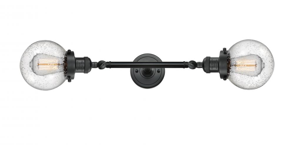 Beacon - 2 Light - 6 inch - Matte Black - Adjustable Bath Vanity Light
