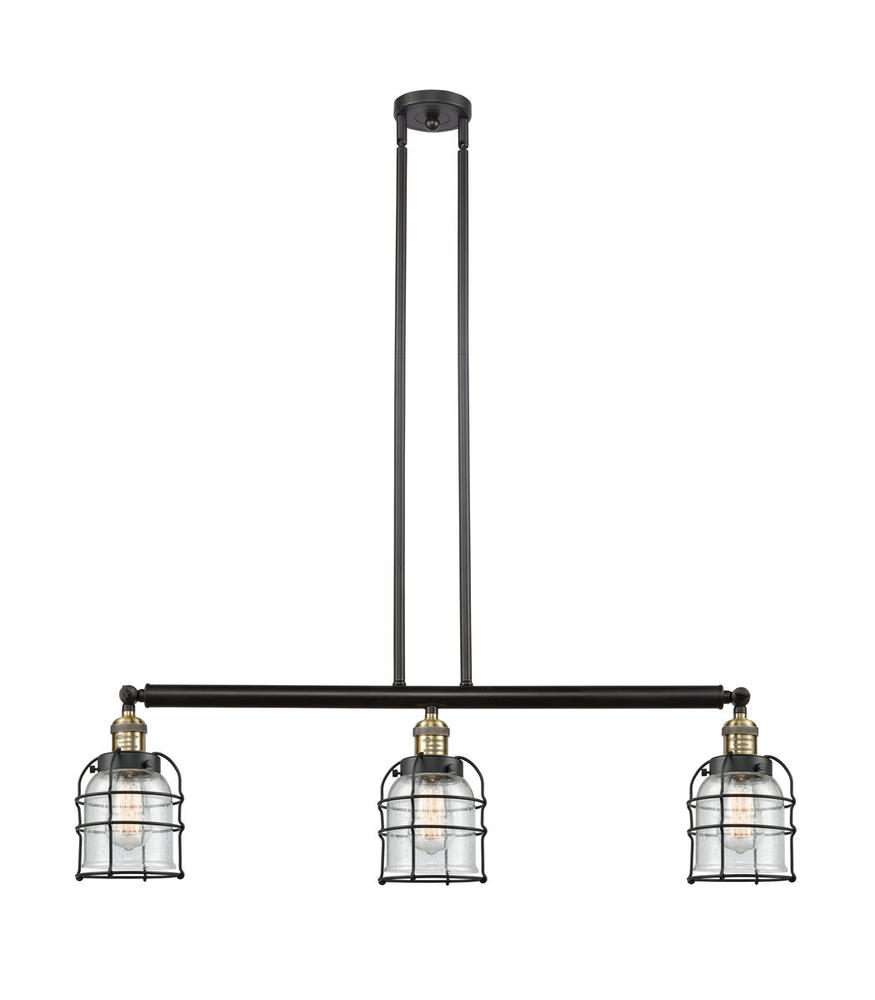 Bell Cage - 3 Light - 39 inch - Black Antique Brass - Stem Hung - Adjustable Island Light