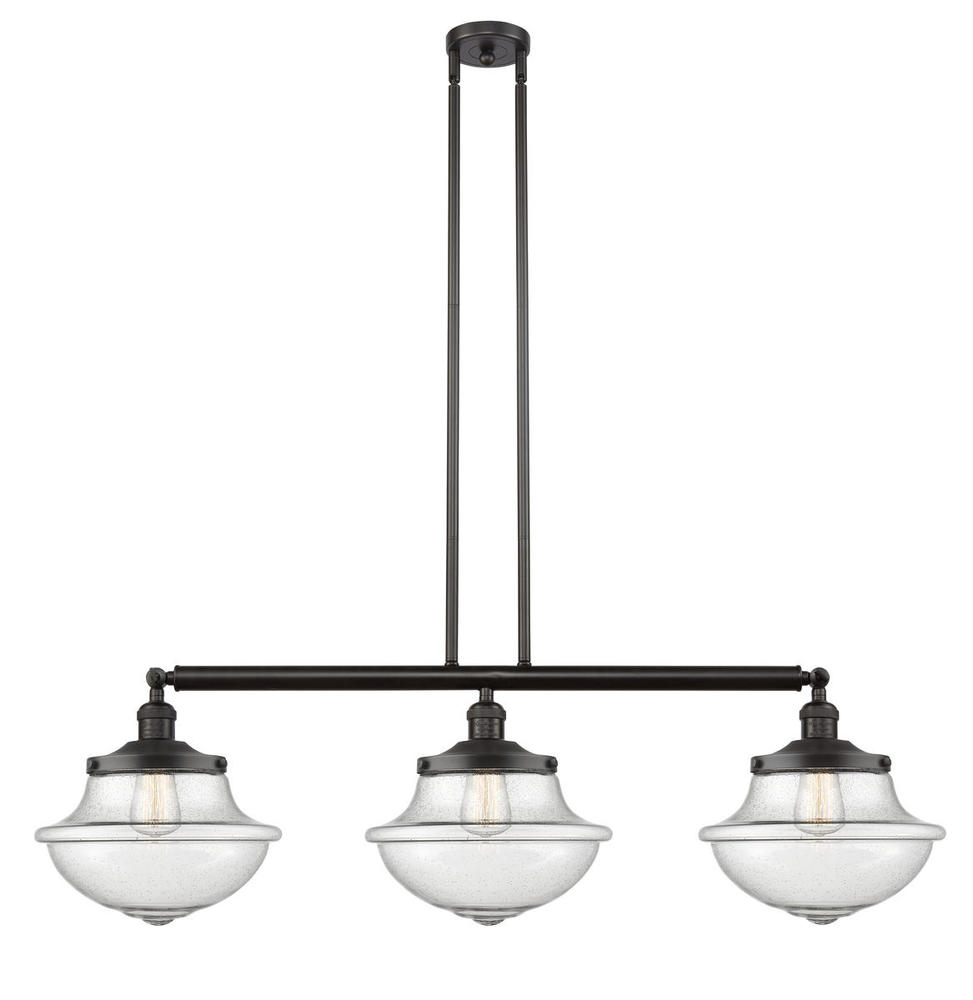 Oxford - 3 Light - 42 inch - Oil Rubbed Bronze - Stem Hung - Adjustable Island Light