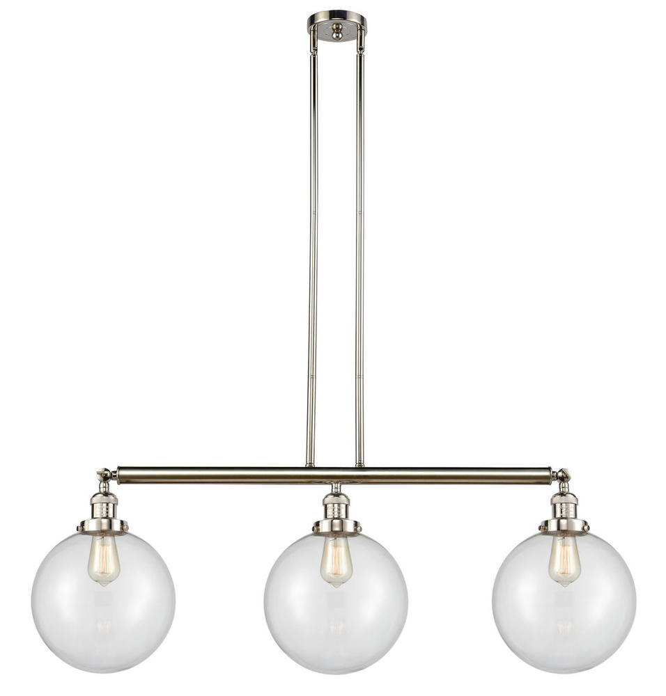 Beacon - 3 Light - 42 inch - Polished Nickel - Stem Hung - Adjustable Island Light