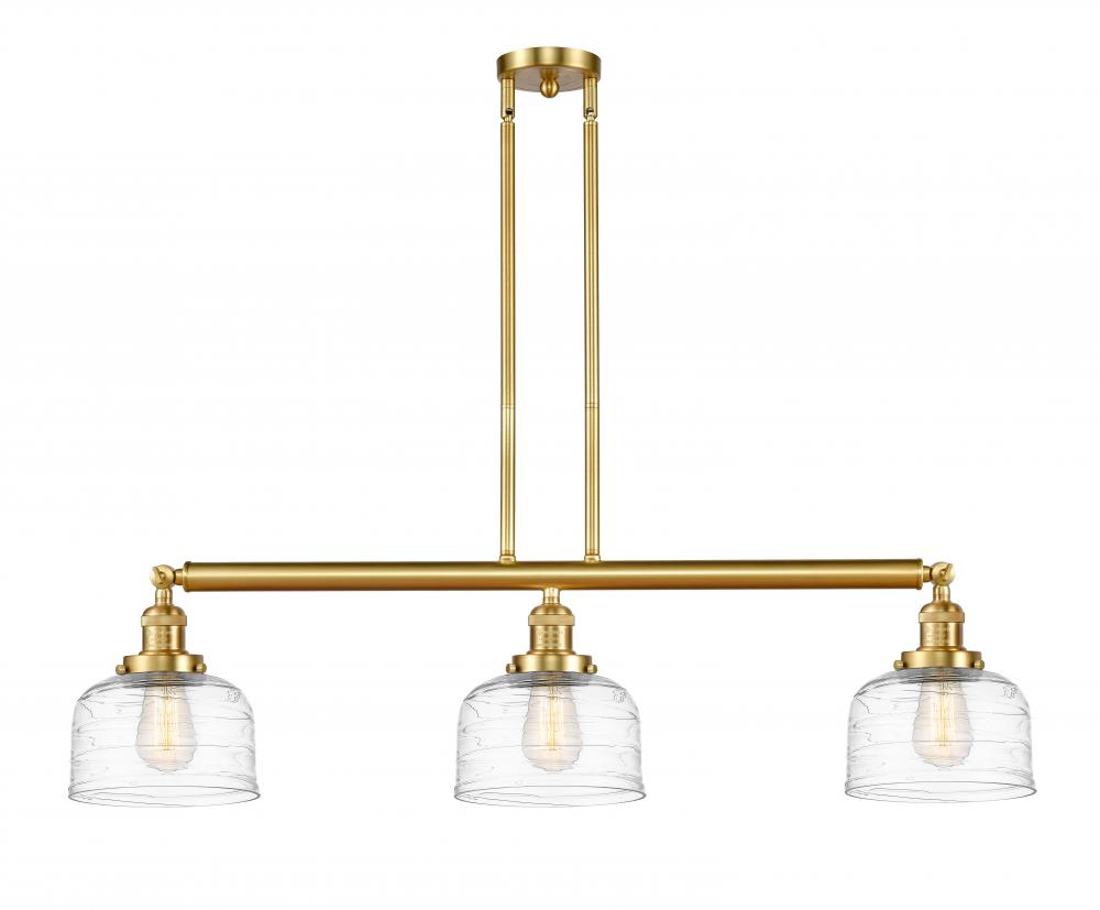Bell - 3 Light - 41 inch - Satin Gold - Stem Hung - Adjustable Island Light