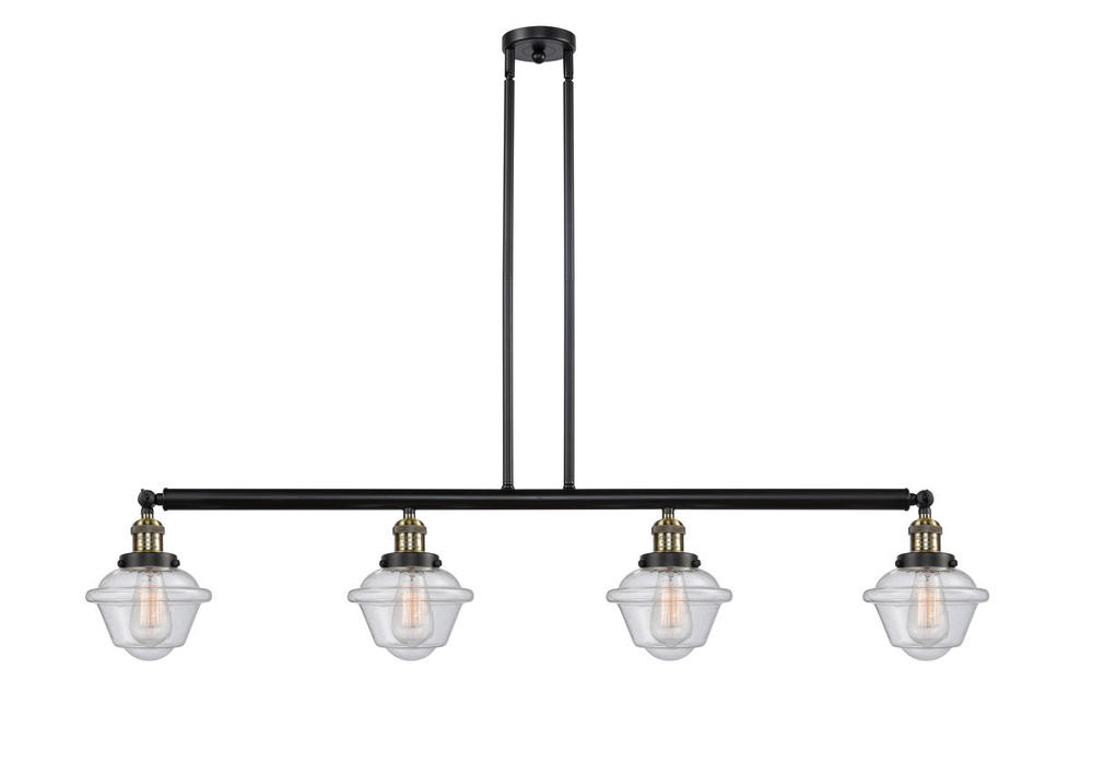 Oxford - 4 Light - 52 inch - Black Antique Brass - Stem Hung - Adjustable Island Light