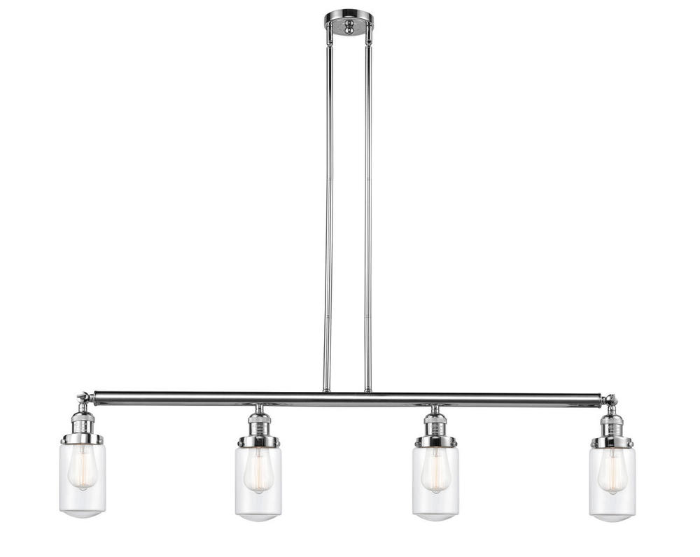 Dover - 4 Light - 49 inch - Polished Chrome - Stem Hung - Adjustable Island Light