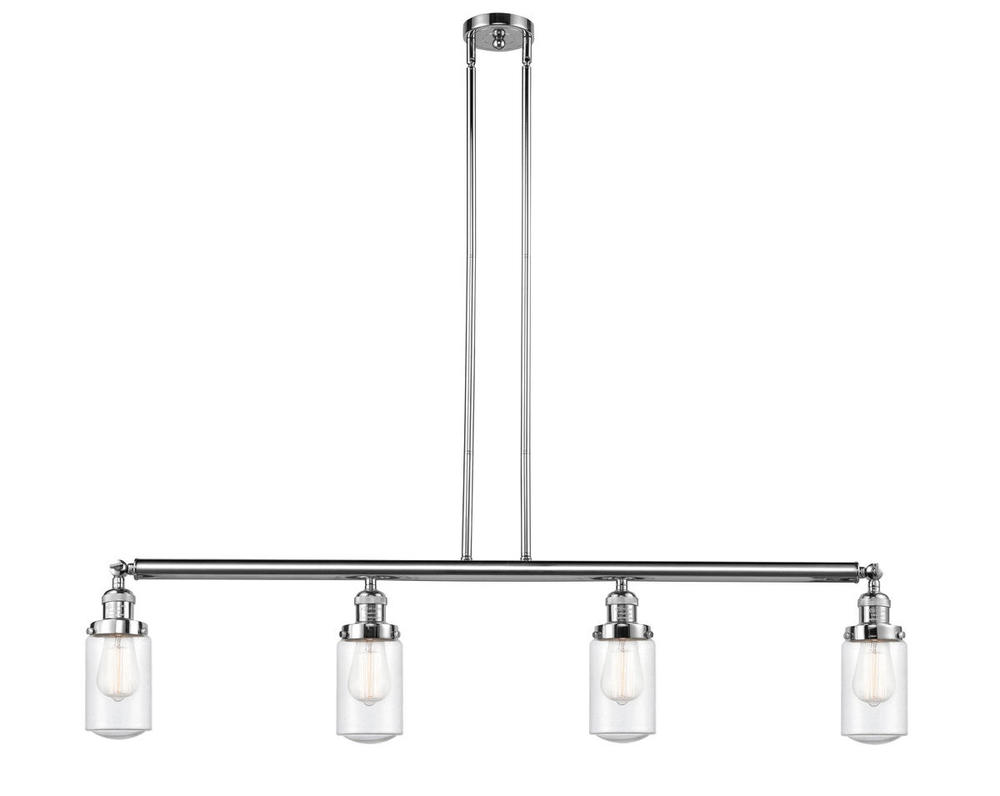 Dover - 4 Light - 49 inch - Polished Chrome - Stem Hung - Adjustable Island Light
