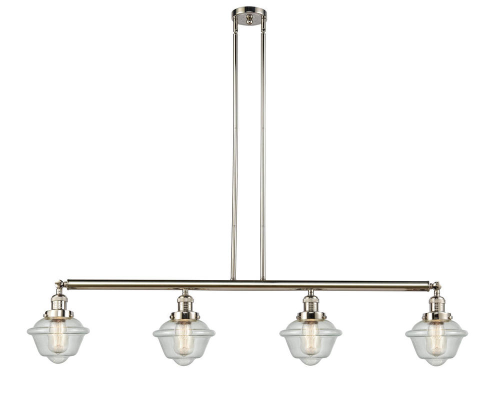 Oxford - 4 Light - 52 inch - Polished Nickel - Stem Hung - Adjustable Island Light