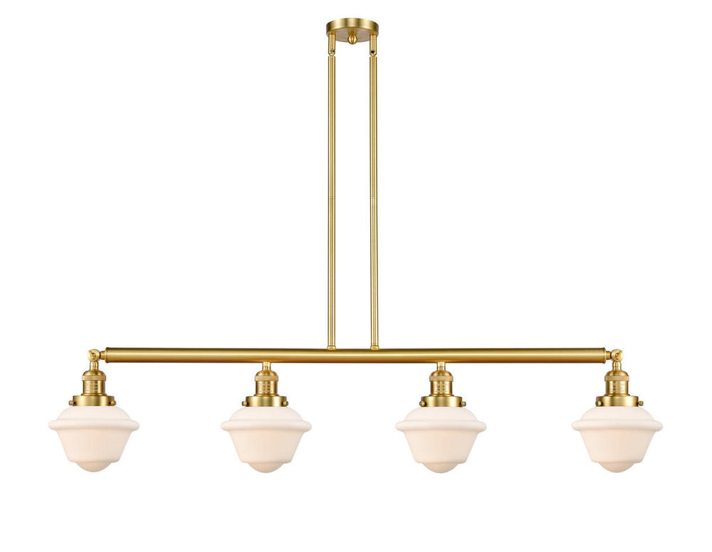 Oxford - 4 Light - 52 inch - Satin Gold - Stem Hung - Adjustable Island Light