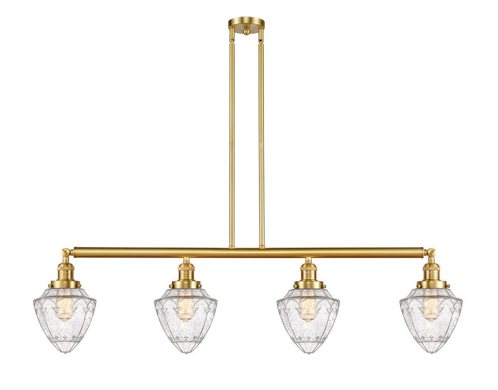 Bullet - 4 Light - 50 inch - Satin Gold - Stem Hung - Adjustable Island Light