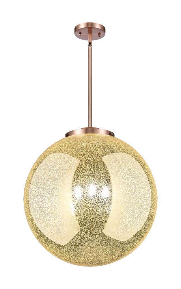 Beacon - 3 Light - 18 inch - Antique Copper - Cord hung - Pendant
