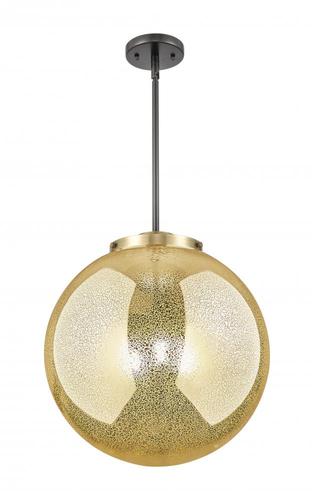 Beacon - 3 Light - 16 inch - Black Antique Brass - Cord hung - Pendant