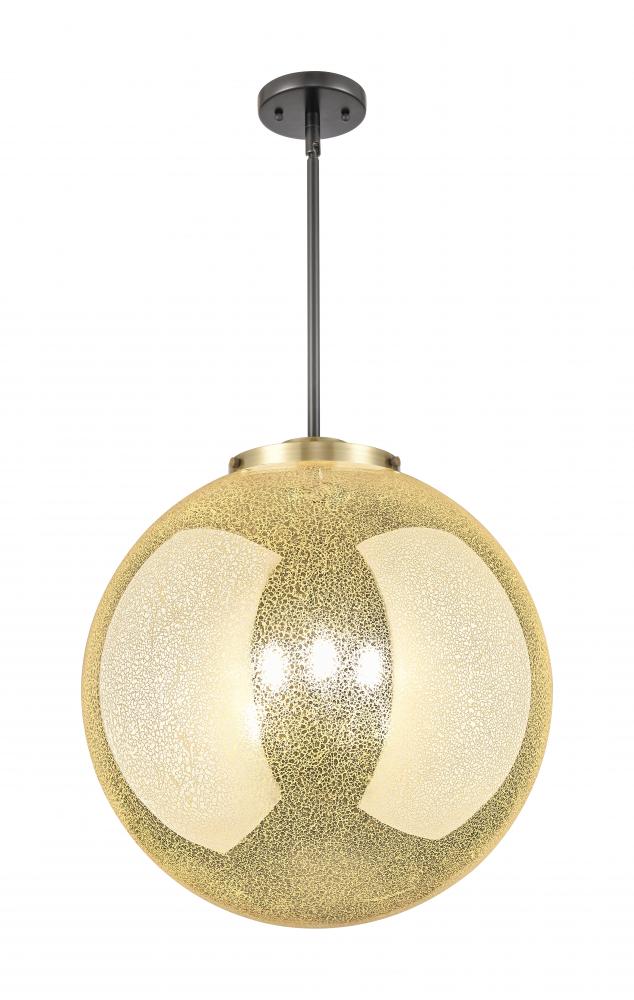 Beacon - 3 Light - 18 inch - Black Antique Brass - Cord hung - Pendant