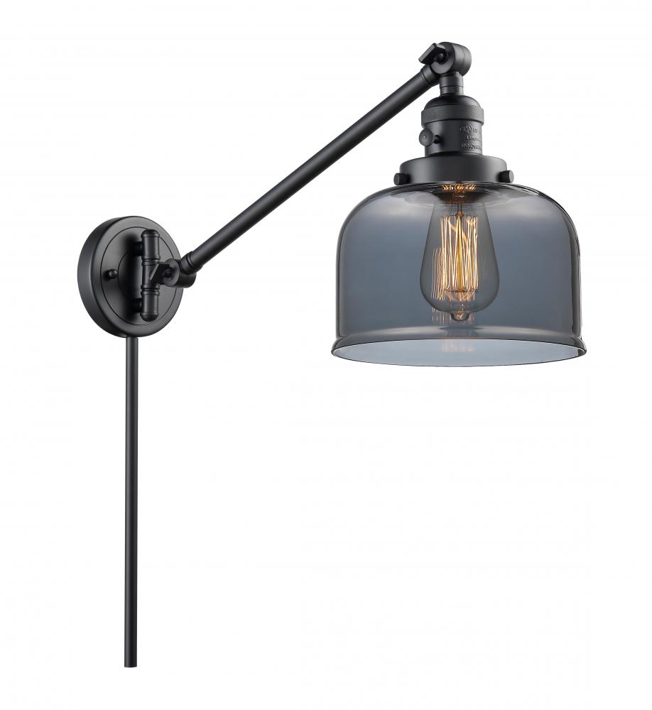 Bell - 1 Light - 8 inch - Matte Black -Adjustable Swing Arm