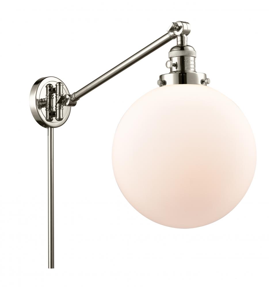 Beacon - 1 Light - 10 inch - Polished Nickel -Adjustable Swing Arm