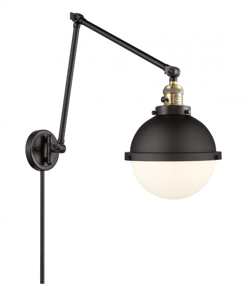 Hampden - 1 Light - 9 inch - Black Antique Brass -Adjustable Swing Arm