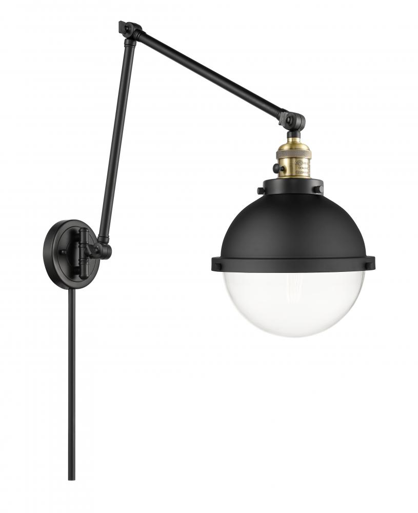 Hampden - 1 Light - 9 inch - Black Antique Brass -Adjustable Swing Arm