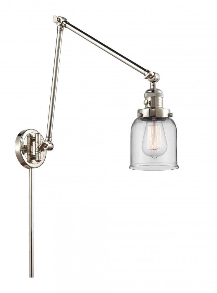 Bell - 1 Light - 8 inch - Polished Nickel -Adjustable Swing Arm