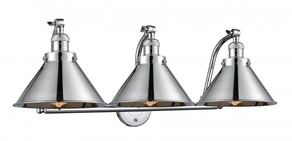 Briarcliff - 3 Light - 28 inch - Matte Black - Adjustable Bath Vanity Light