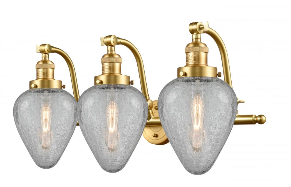 Geneseo - 3 Light - 28 inch - Satin Gold - Adjustable Bath Vanity Light
