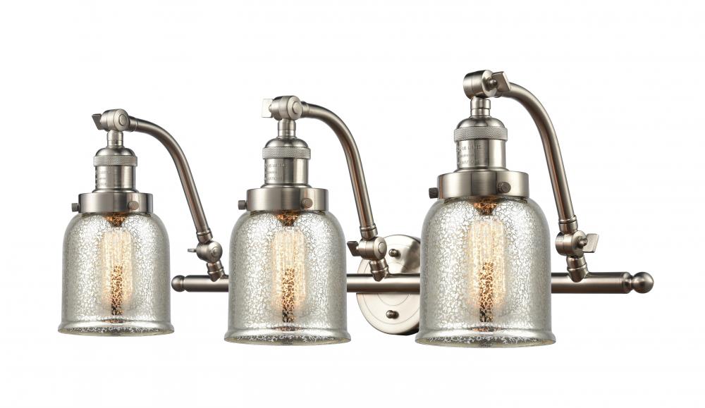 Bell - 3 Light - 28 inch - Brushed Satin Nickel - Adjustable Bath Vanity Light