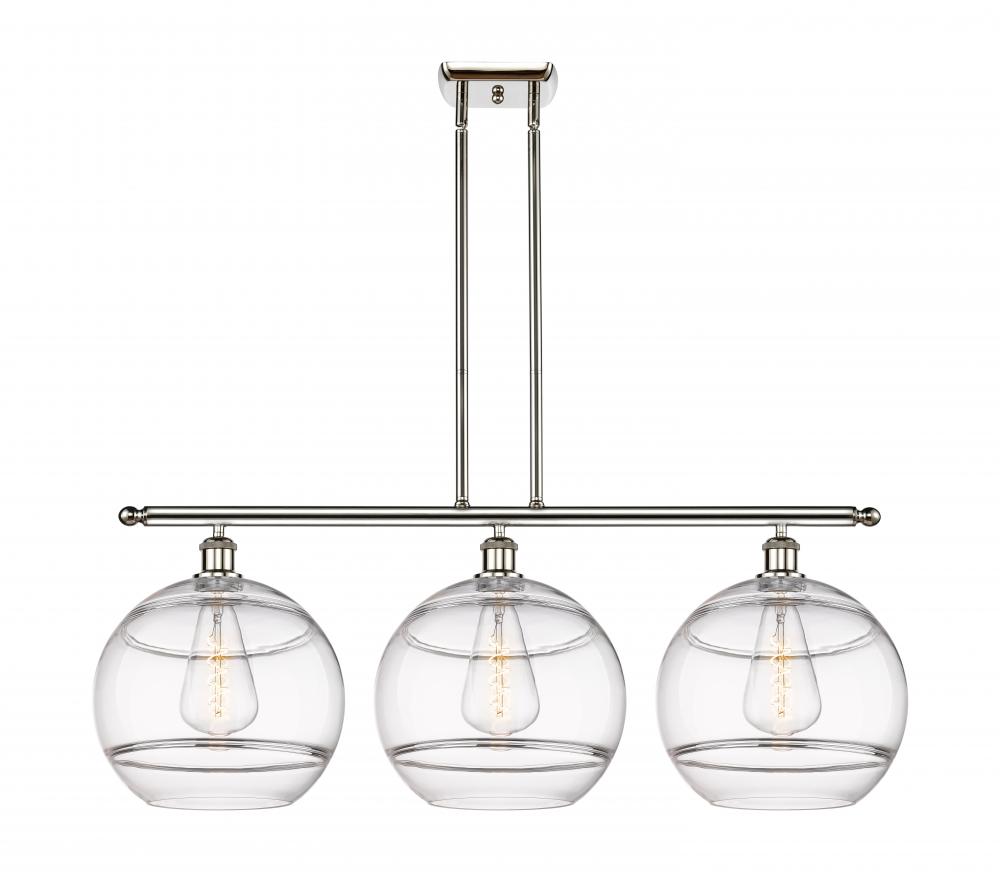 Rochester - 3 Light - 39 inch - Polished Nickel - Cord hung - Island Light