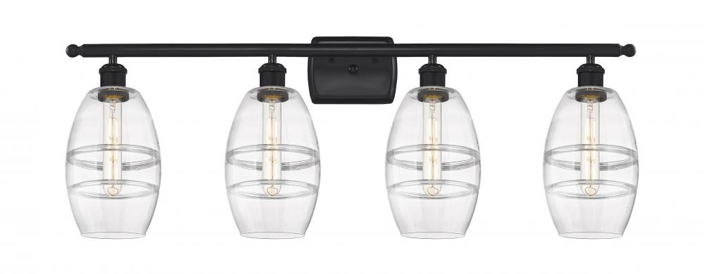 Vaz - 4 Light - 36 inch - Matte Black - Bath Vanity Light