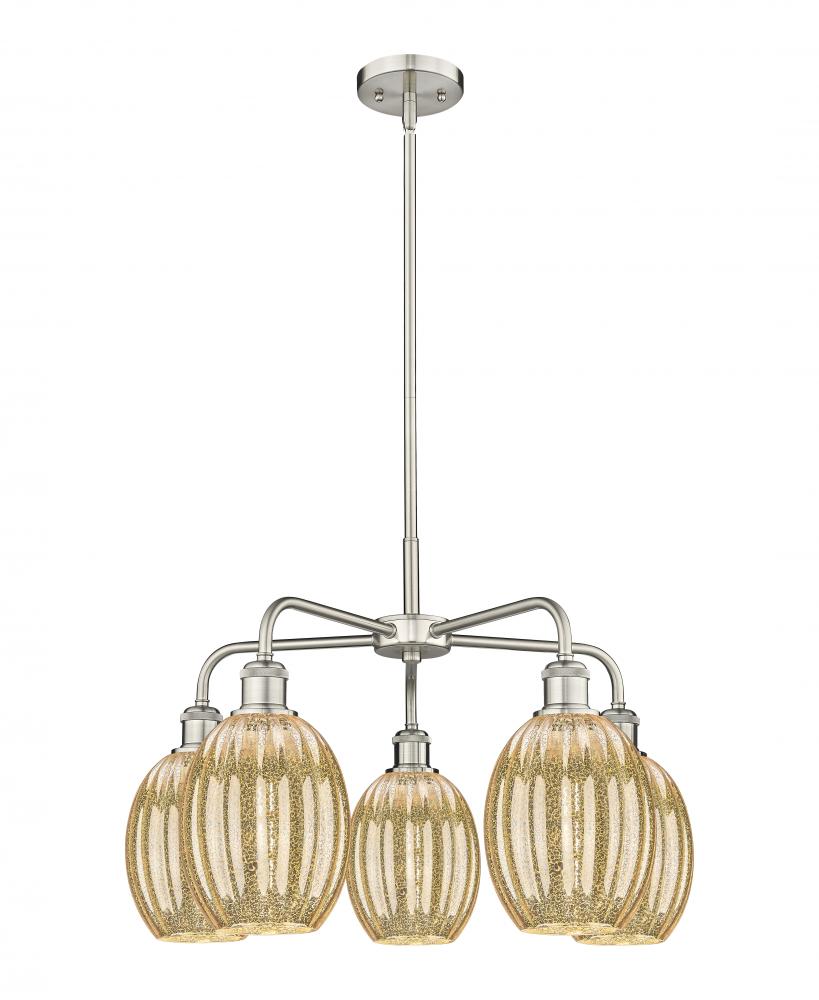 Preston Bulb - 5 Light - 25 inch - Oil Rubbed Bronze - Stem hung - Chandelier