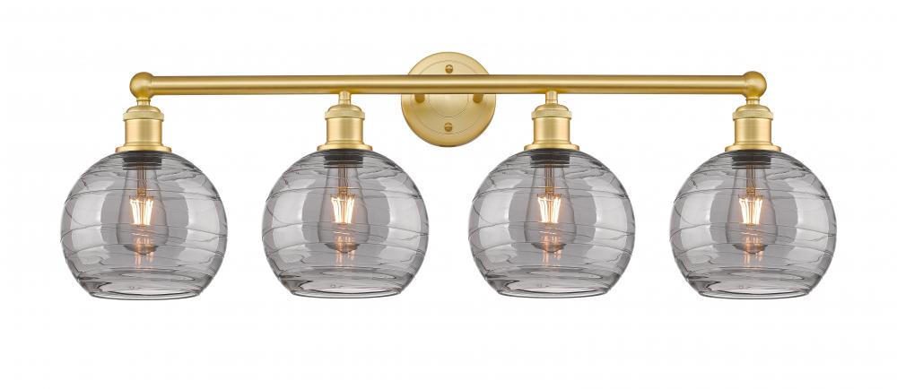 Athens Deco Swirl - 4 Light - 35 inch - Satin Gold - Bath Vanity Light