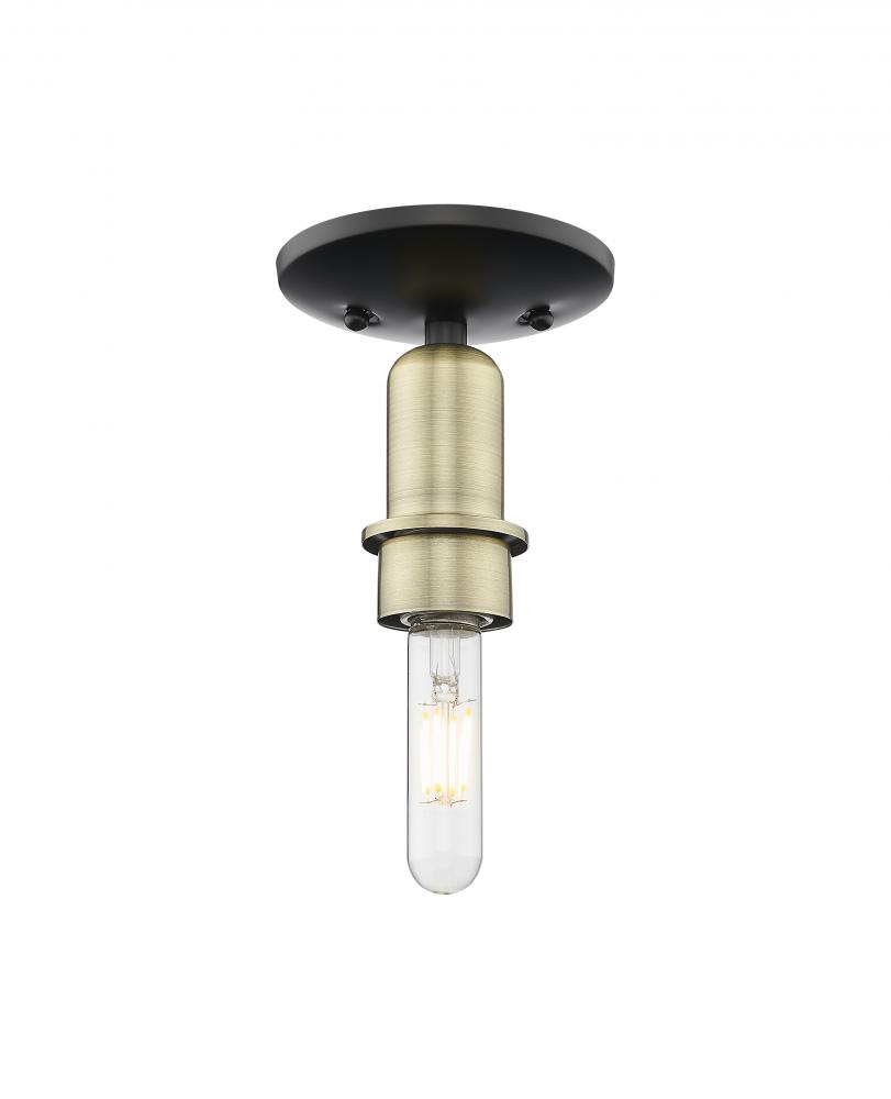 Arcadia - 1 Light - 5 inch - Black Antique Brass - Flush Mount