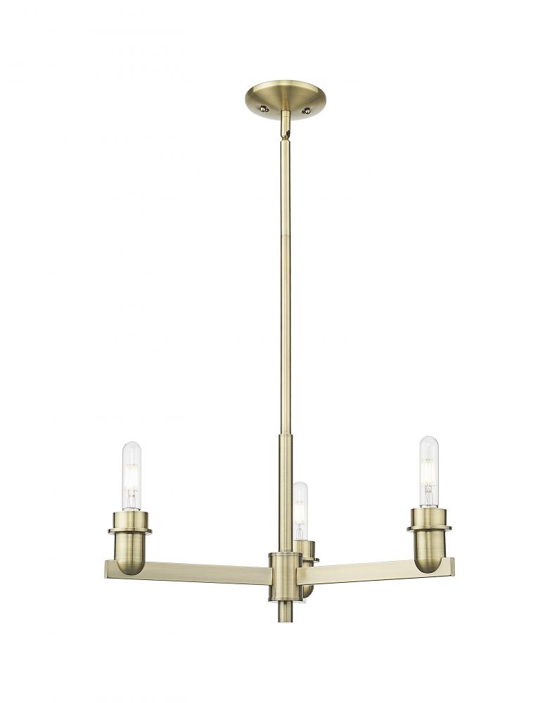 Arcadia - 3 Light - 22 inch - Antique Brass - Pendant