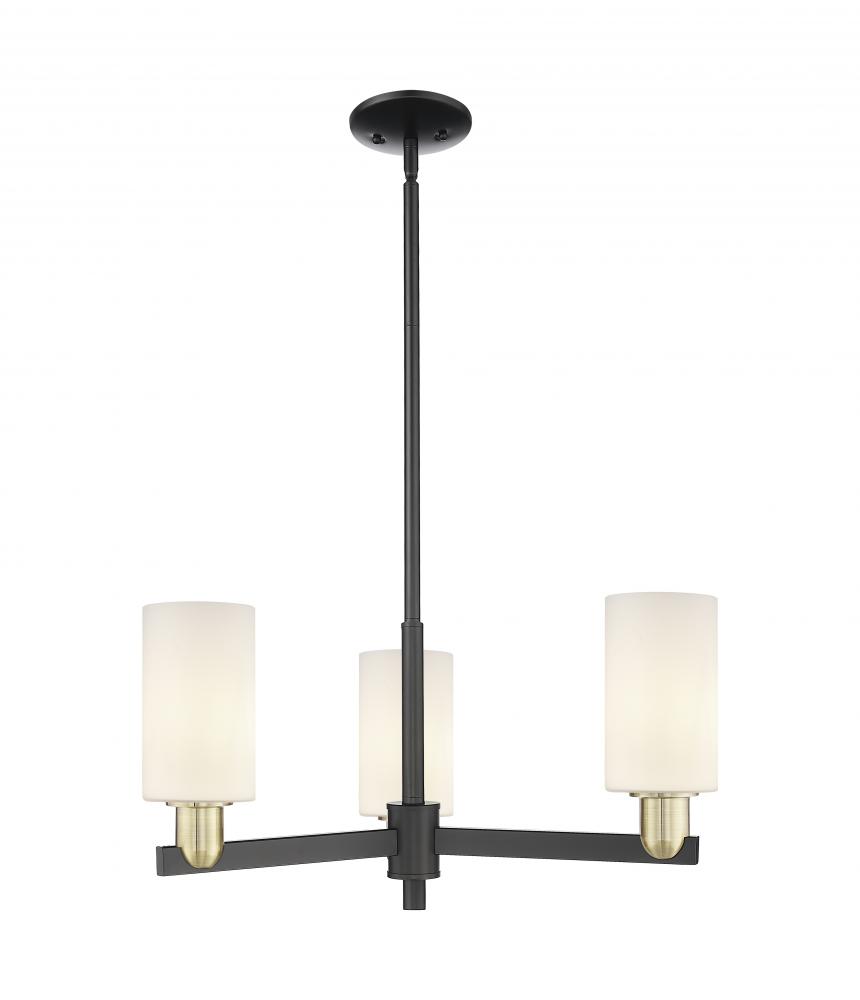 Clymer - 3 Light - 26 inch - Black Antique Brass - Stem hung - Flush Mount