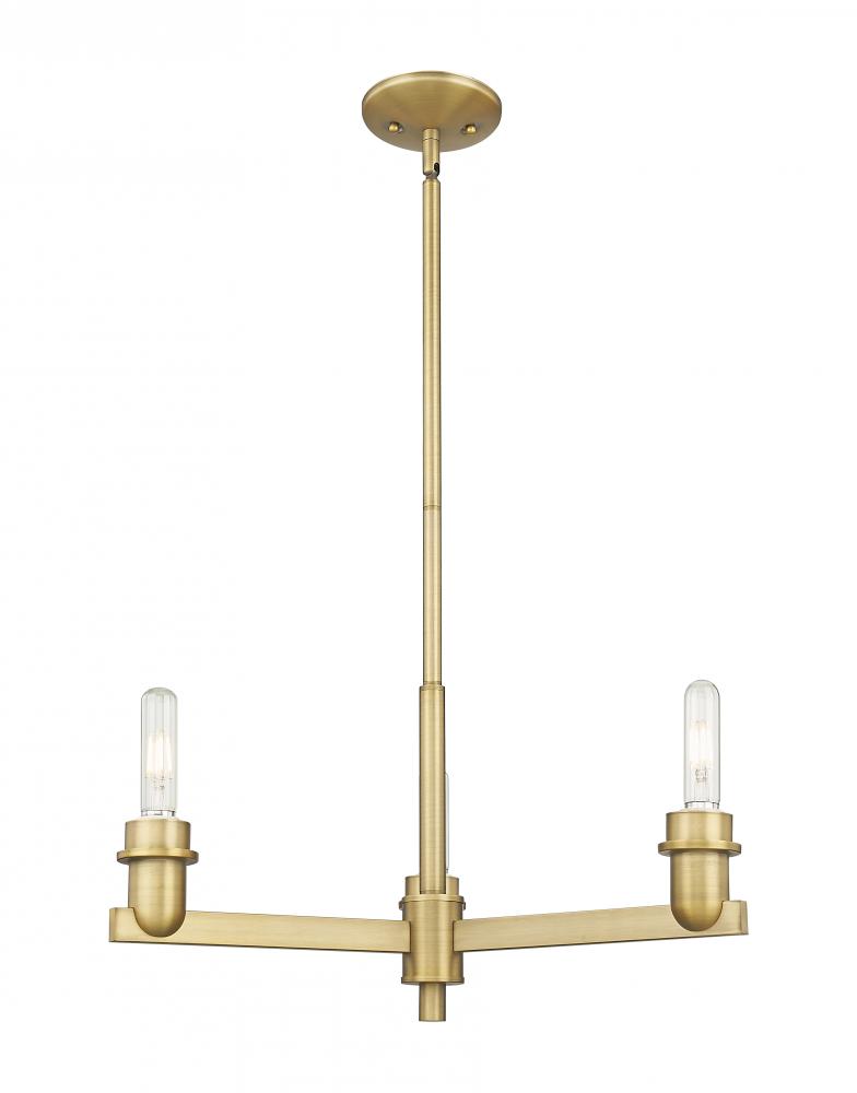Arcadia - 3 Light - 22 inch - Brushed Brass - Pendant