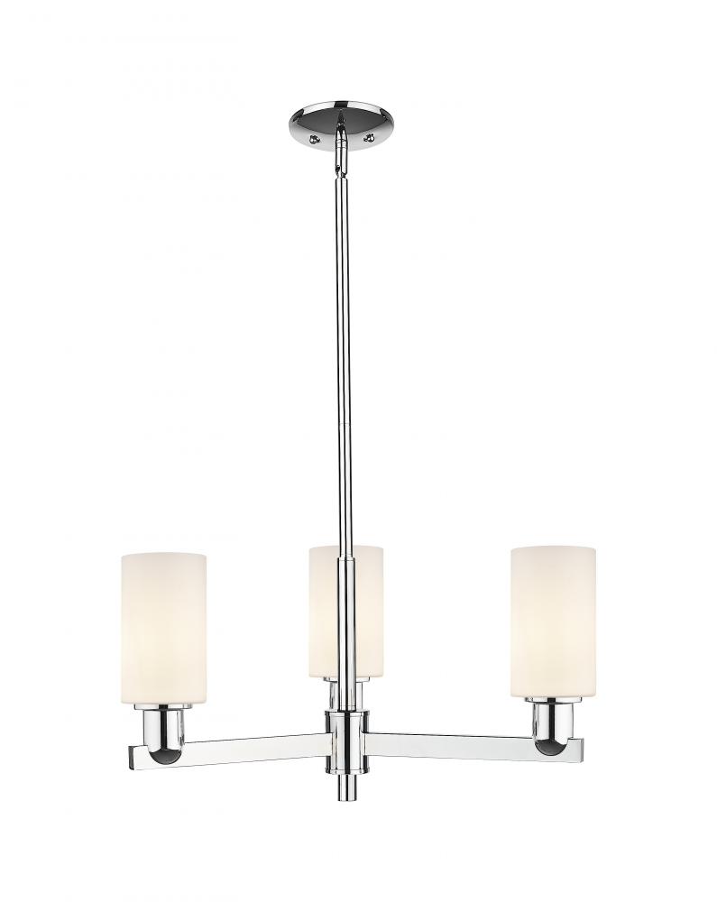Clymer - 3 Light - 26 inch - Polished Chrome - Stem hung - Flush Mount