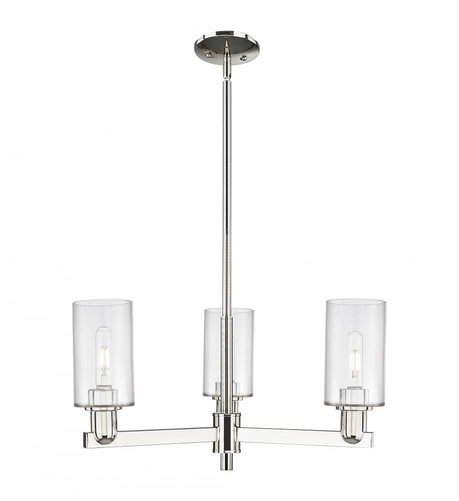 Clymer - 3 Light - 26 inch - Polished Nickel - Stem hung - Flush Mount