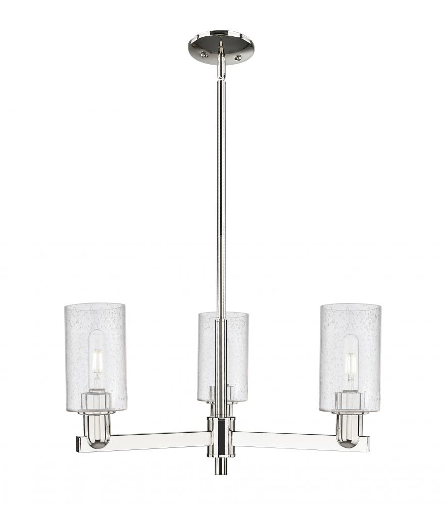 Clymer - 3 Light - 26 inch - Polished Nickel - Stem hung - Flush Mount