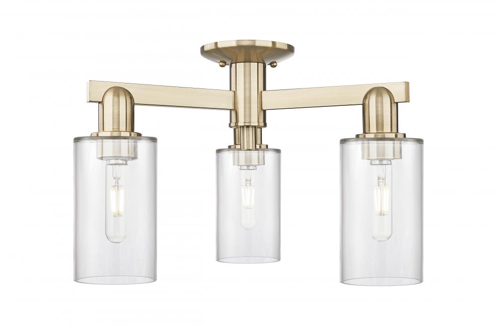 Clymer - 3 Light - 21 inch - Champagne Bronze - Semi-Flush Mount