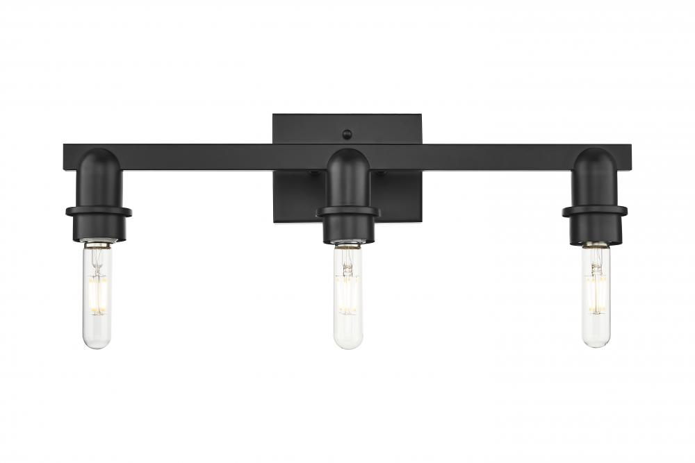 Arcadia - 3 Light - 19 inch - Matte Black - Bath Vanity Light