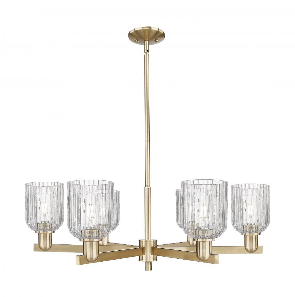 Bridal Veil - 6 Light - 24 inch - Champagne Bronze - Chandelier