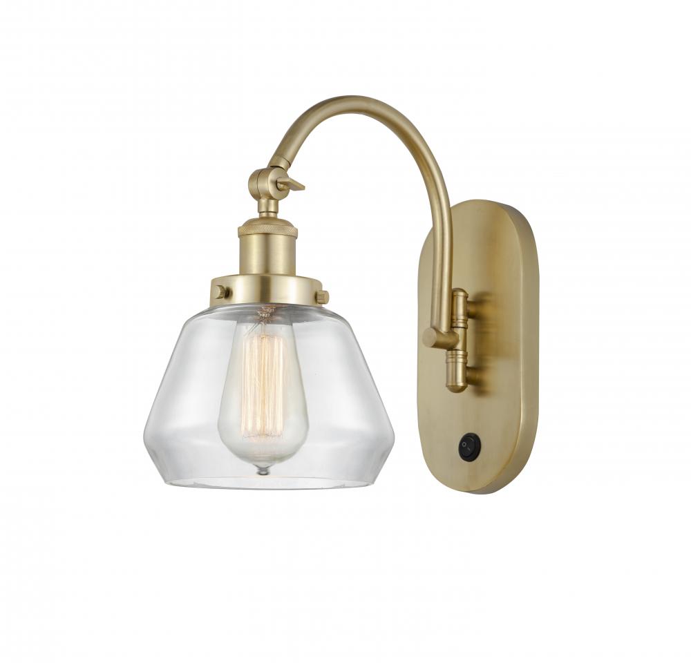 Fulton - 1 Light - 7 inch - Satin Gold - Adjustable Swing Arm