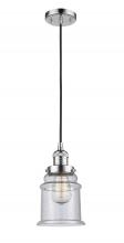 Innovations Lighting 201C-PC-G184 - Canton - 1 Light - 6 inch - Polished Chrome - Cord hung - Mini Pendant
