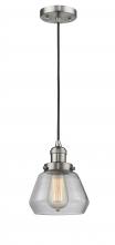 Innovations Lighting 201C-SN-G172-LED - Fulton - 1 Light - 7 inch - Brushed Satin Nickel - Cord hung - Mini Pendant