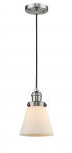 Innovations Lighting 201C-SN-G61-LED - Cone - 1 Light - 6 inch - Brushed Satin Nickel - Cord hung - Mini Pendant