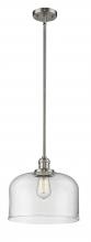 Innovations Lighting 201S-SN-G72-L-LED - Bell - 1 Light - 12 inch - Brushed Satin Nickel - Stem Hung - Mini Pendant